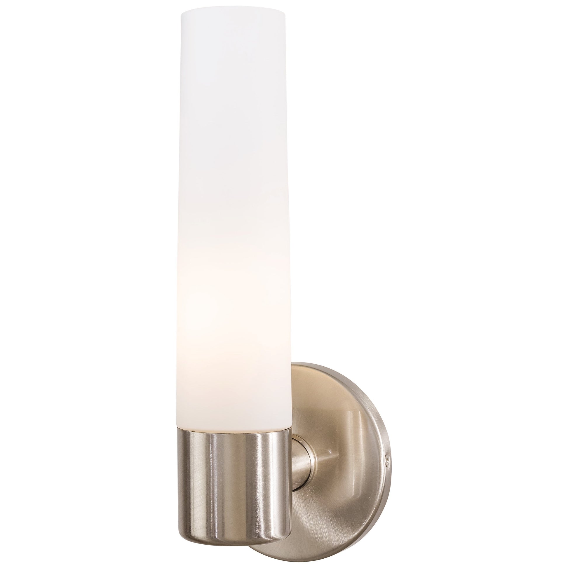Saber Bath Wall Light in Brushed Nickel.