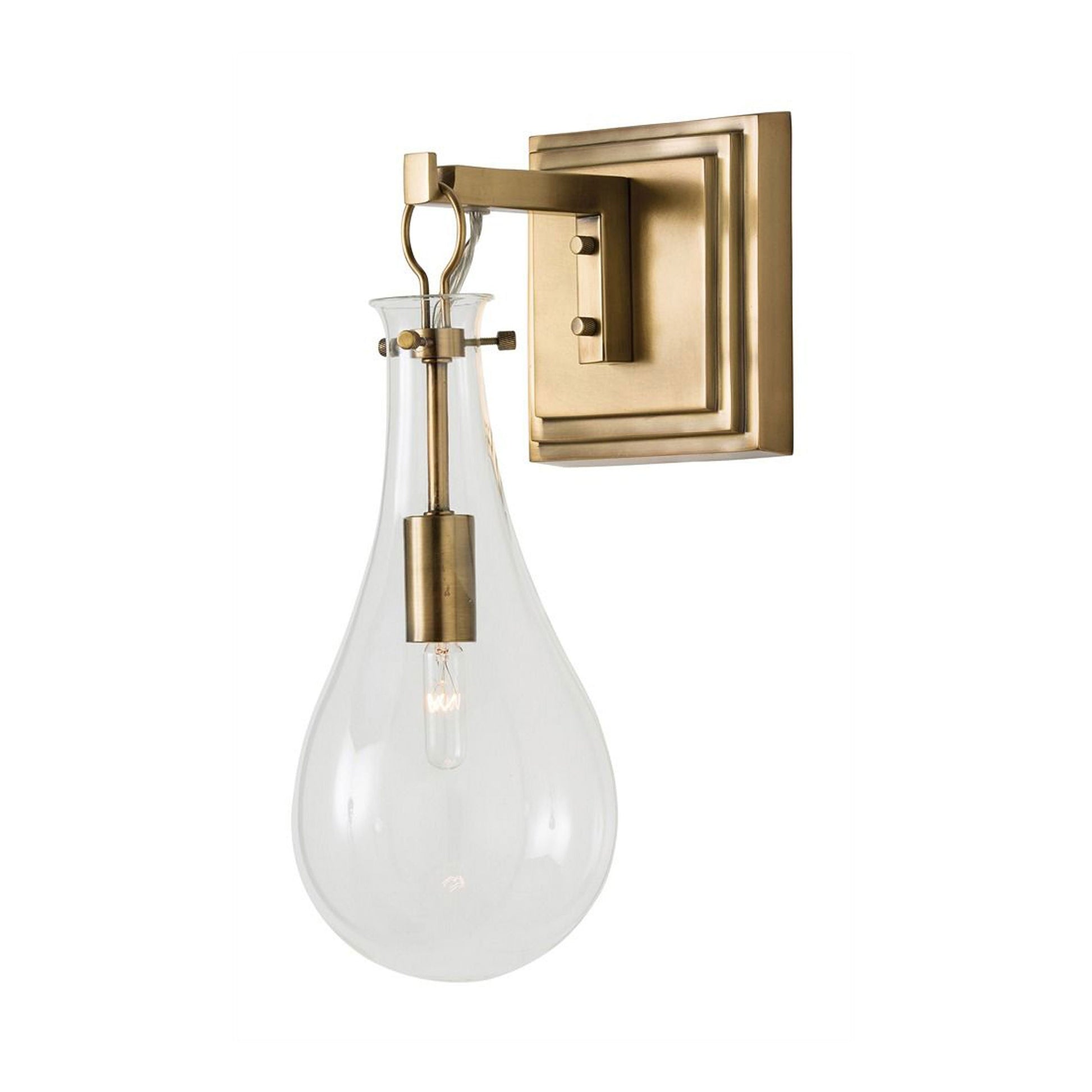 Sabine Wall Light in Antique Brass.