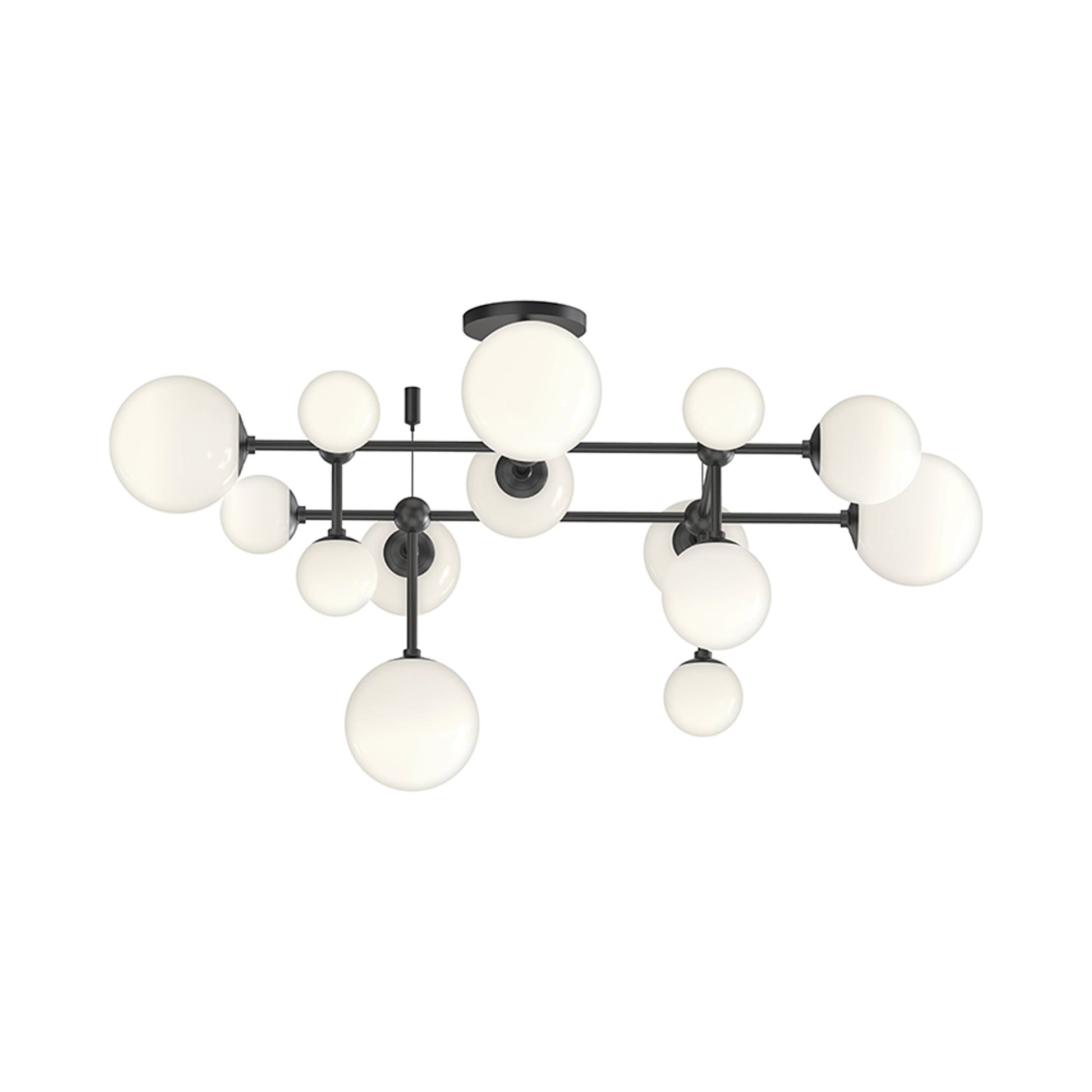 Sabon™ LED Semi Flush Mount Ceiling Light in Satin Black.
