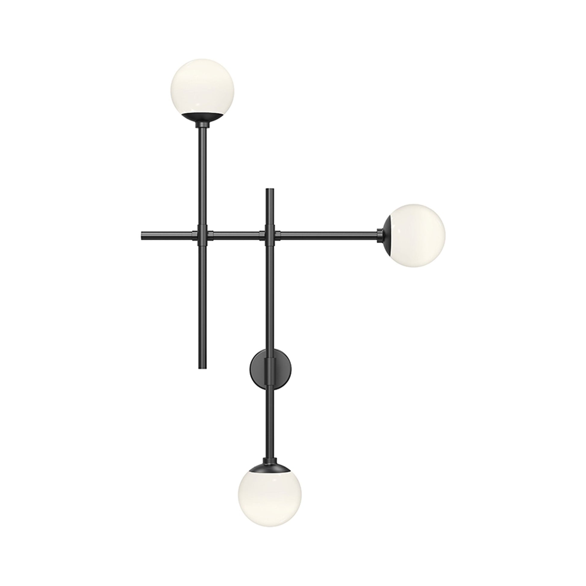 Sabon™ Triple LED Wall Light in Satin Black.
