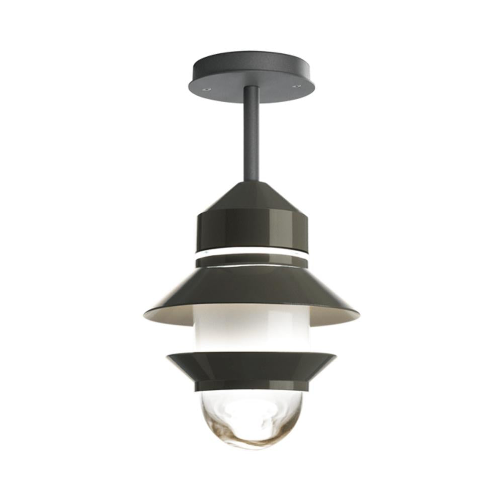 Santorini Outdoor Ceiling Light in Grey.