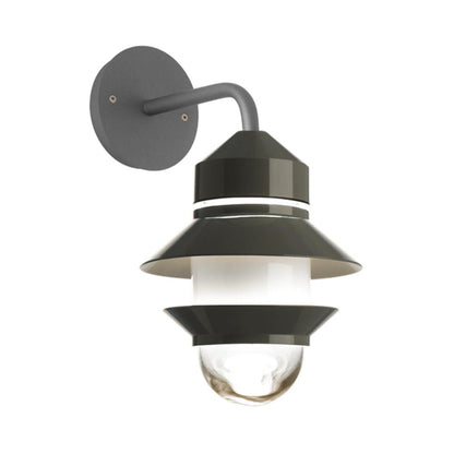 Santorini Outdoor LED Wall Light in Grey.