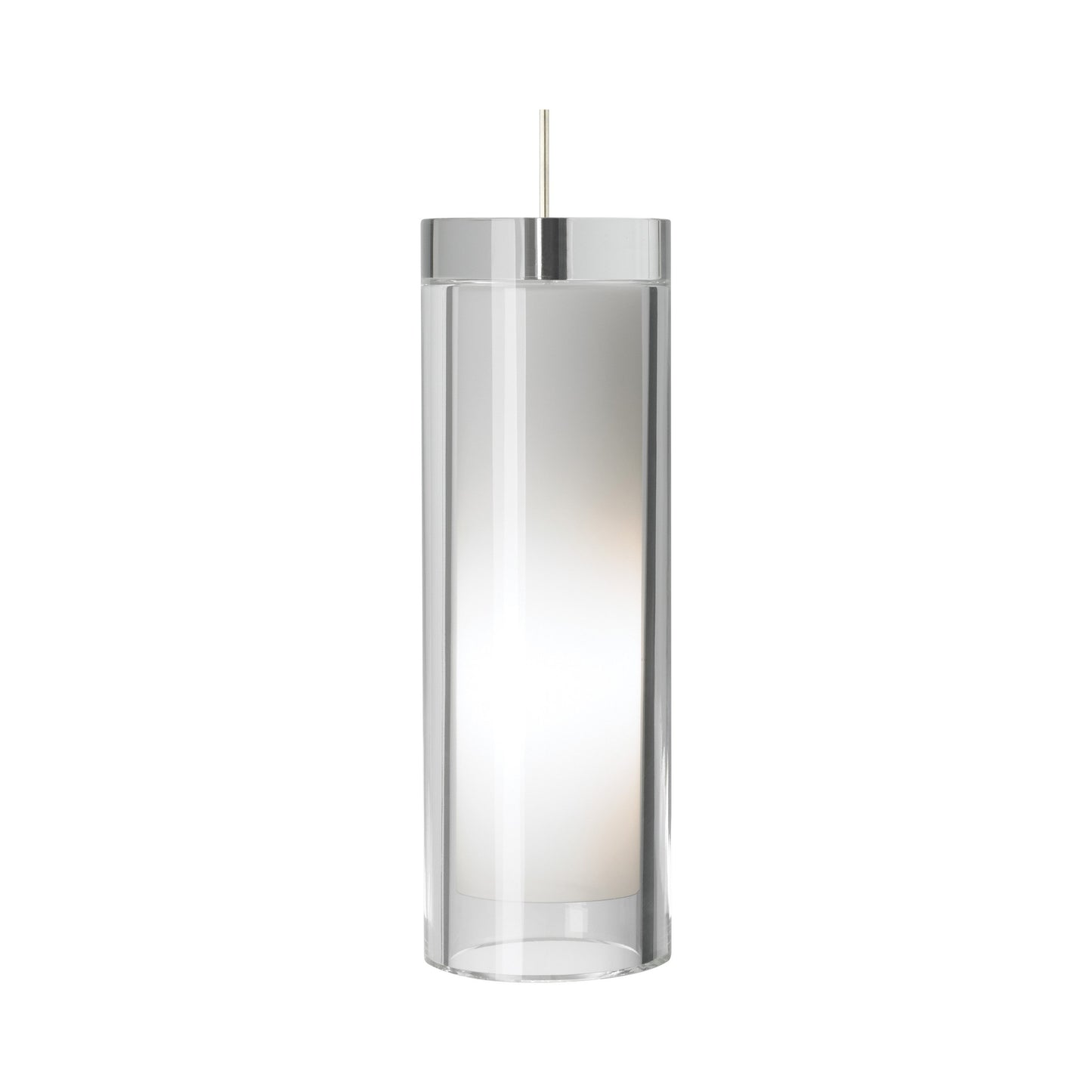 Sara Grande Pendant Light in Satin Nickel.