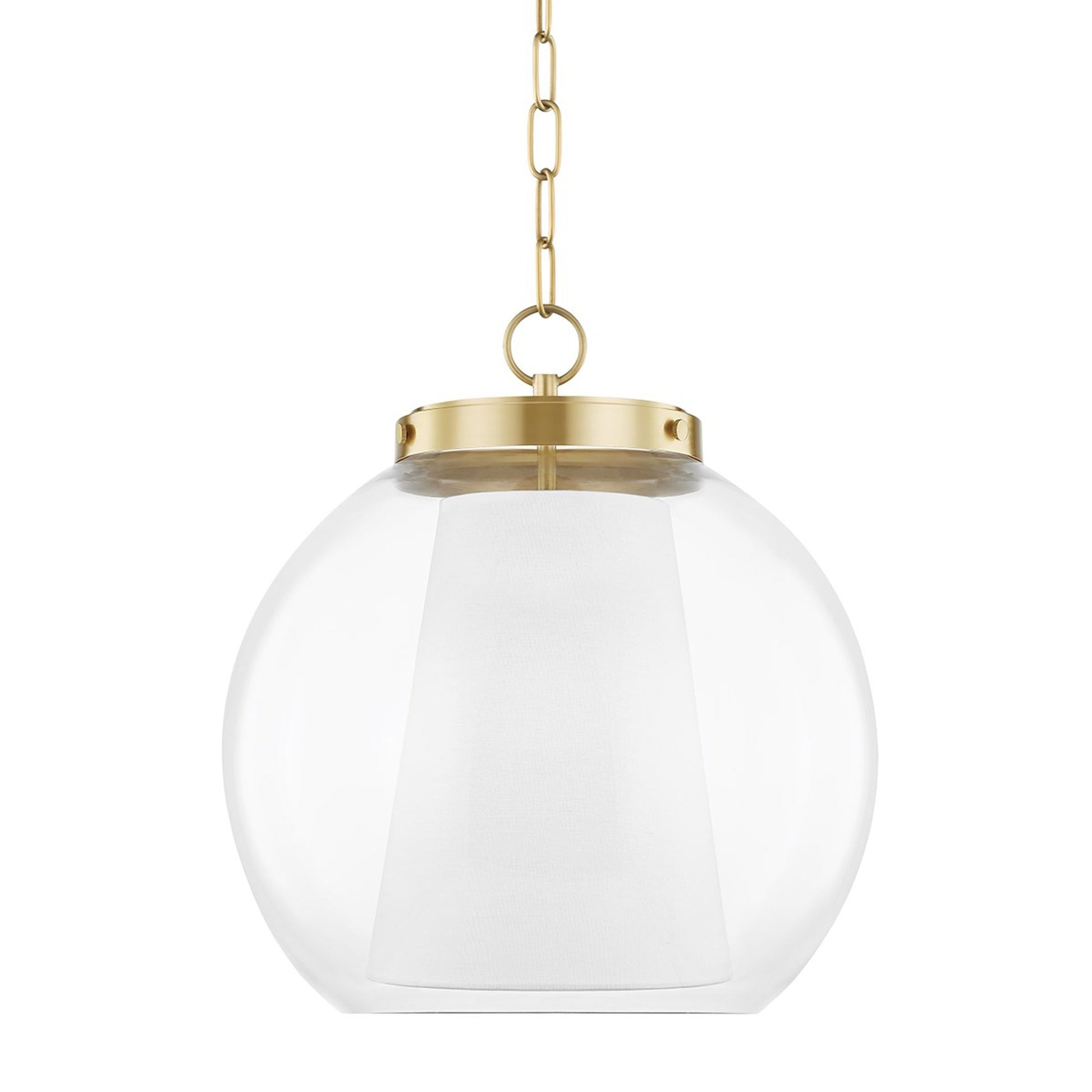 Sasha LED Pendant Light in Aged Brass (Large).