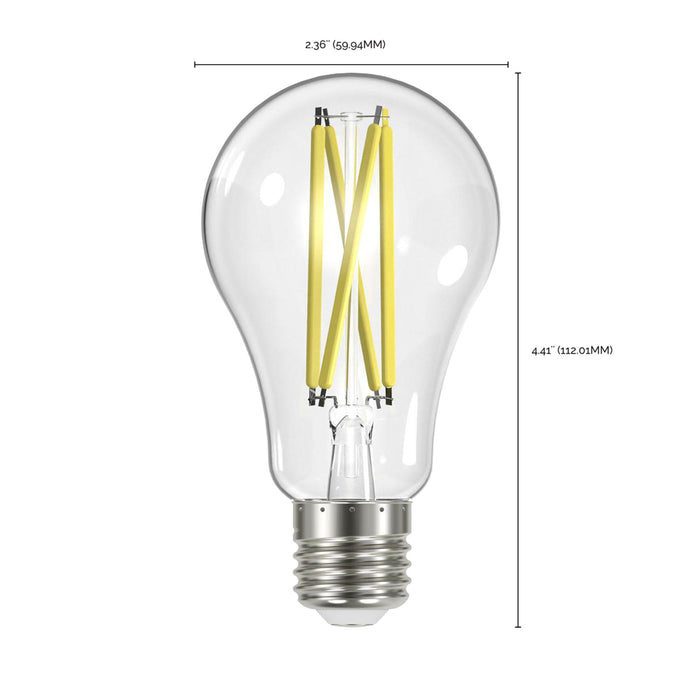 Edison Style Medium Base A Type LED Bulb - line drawing.