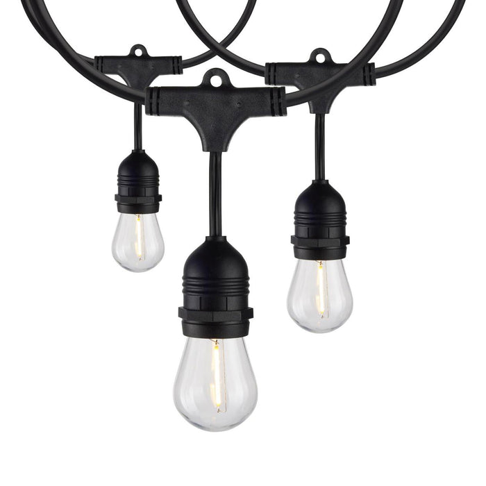 Indoor/Outdoor String Lights in Black (LED/1W/S14/24-feet/7-Unit).