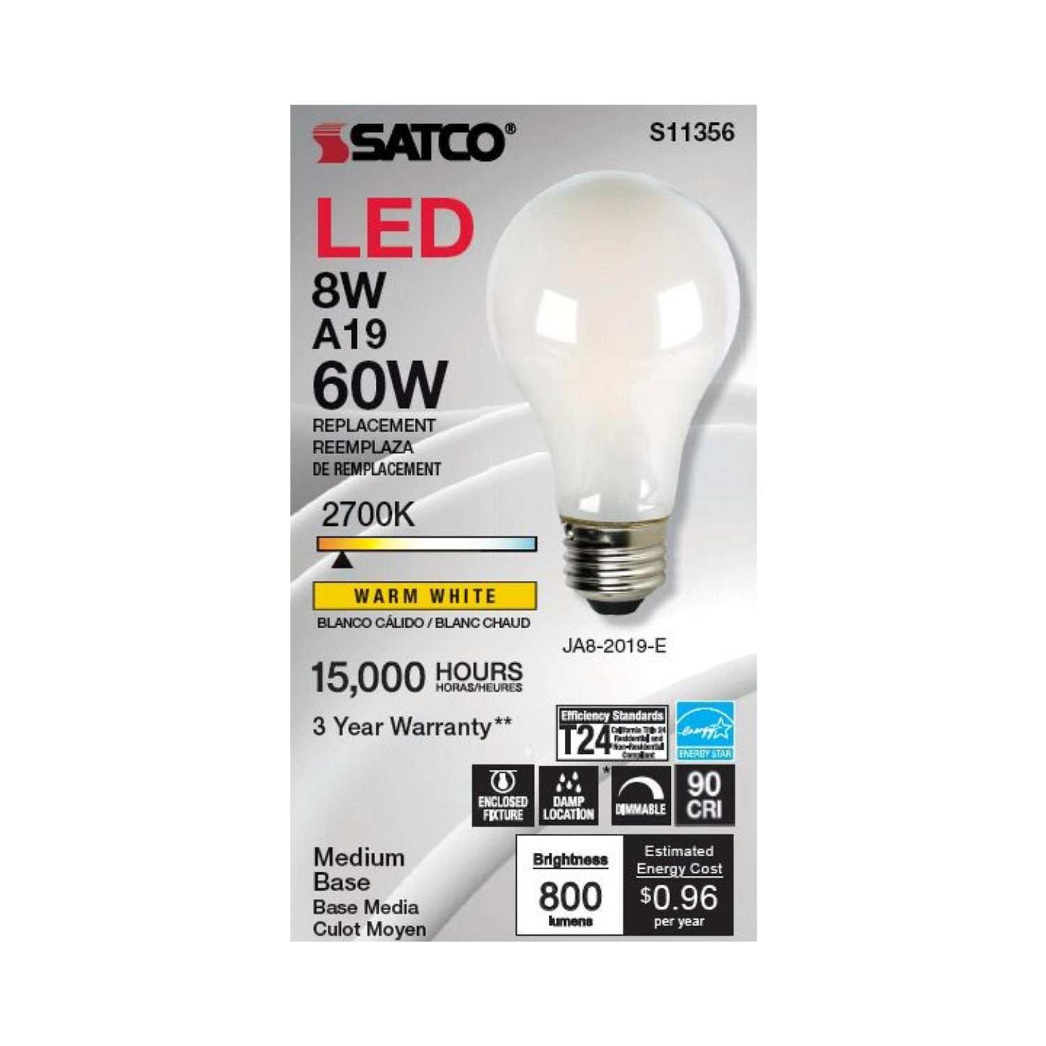 Medium Base A Type LED Bulb in Detail.