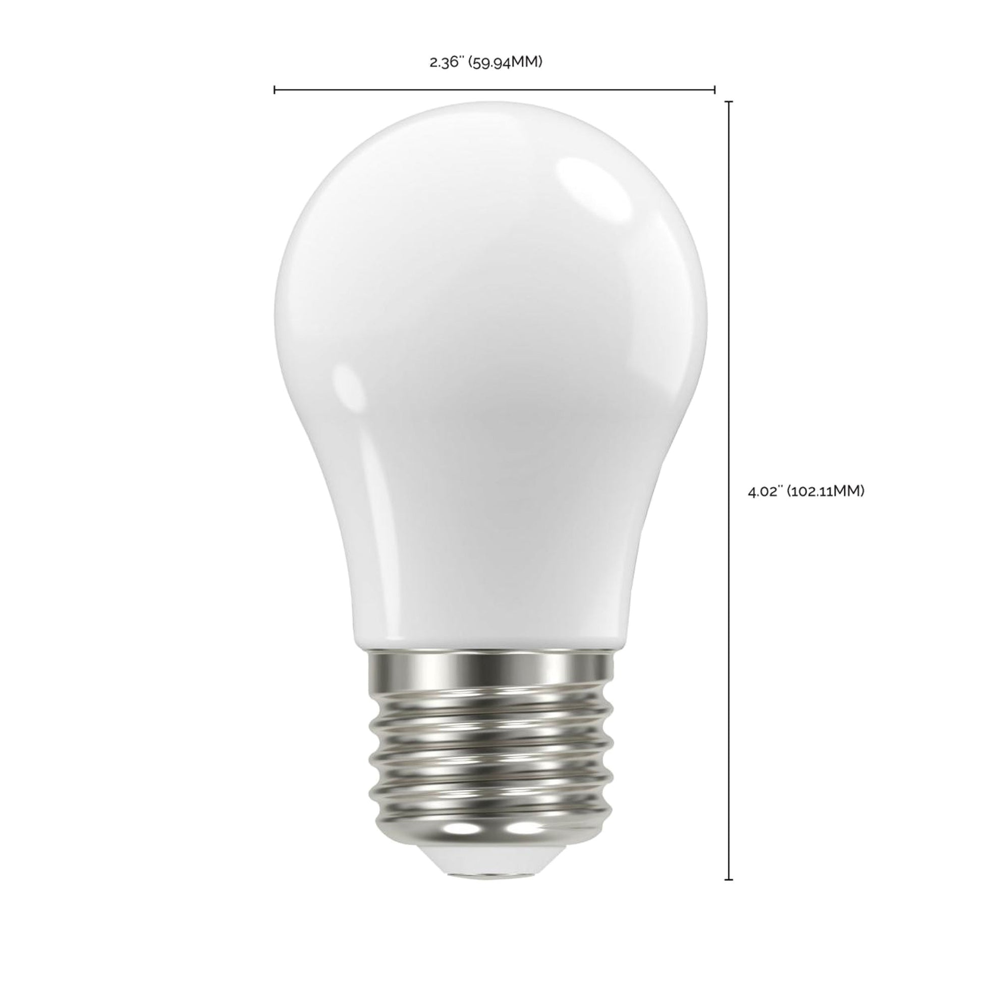 Medium Base A Type LED Bulb - line drawing.