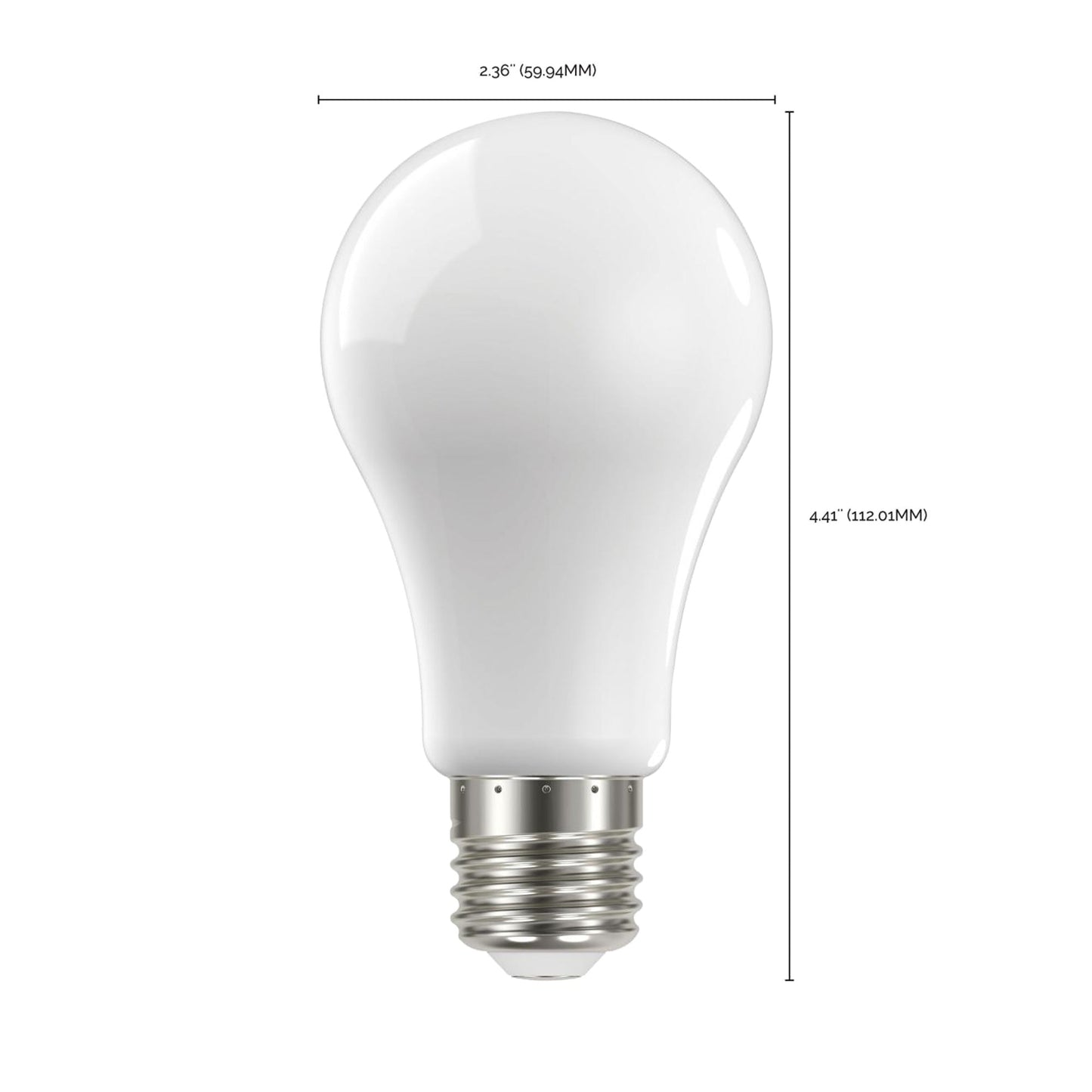 Medium Base A Type LED Bulb - line drawing.