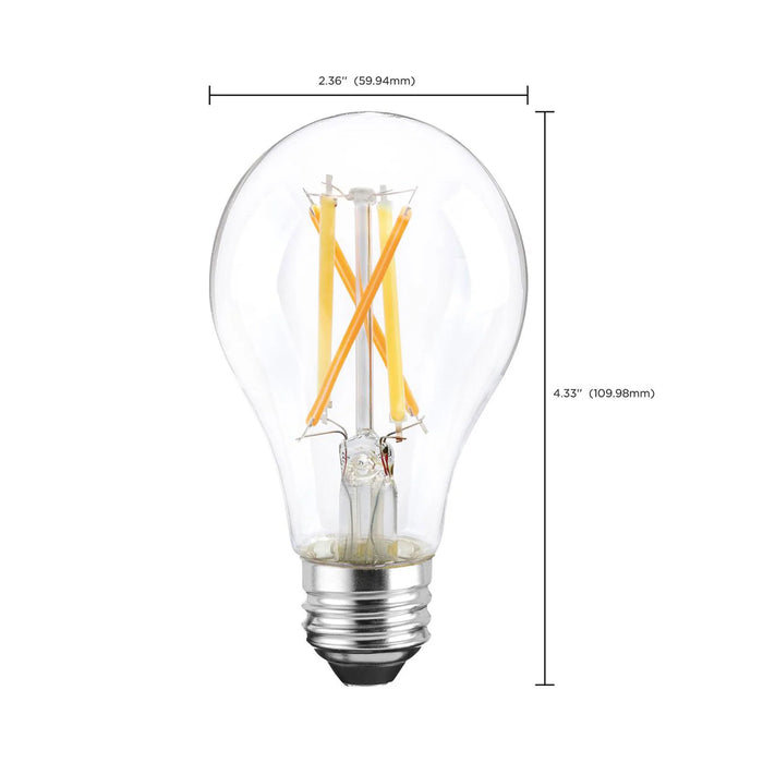 Starfish S11274 - 7.5 Watts A19 Wifi Smart LED Color-Changing Light Bulb - line drawing.