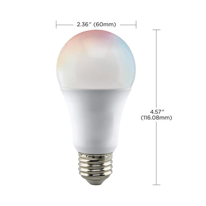 Starfish S11275 - 10 Watt A19 Wifi Smart LED Color-Changing Light Bulb - line drawing.