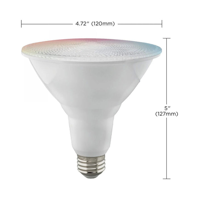 Starfish S11277 - 15 Watts PAR38 Wifi Smart LED Color-Changing Light Bulb - line drawing.