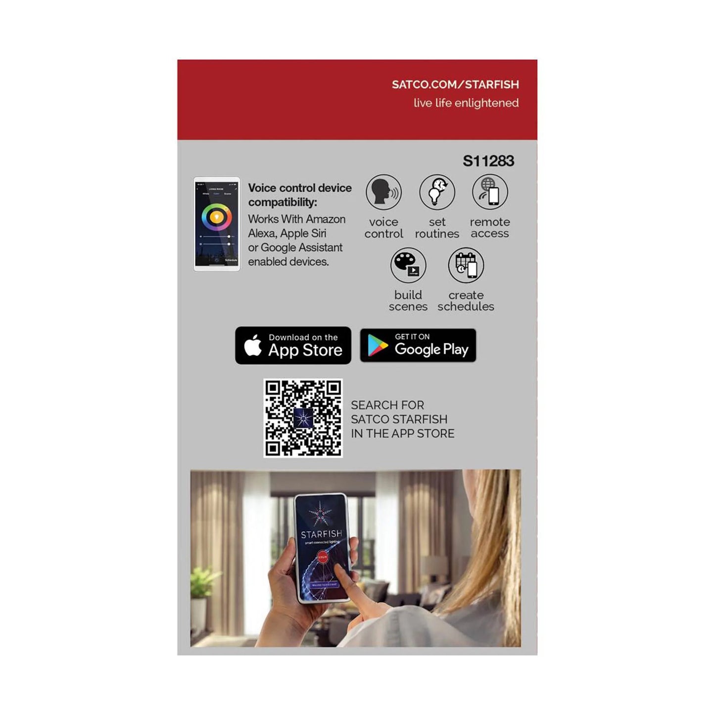 Starfish S11283 - 6 Watts R20 Wifi Smart LED Color-Changing Light Bulb in Detail.