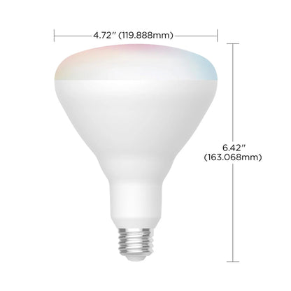 Starfish S11284 - 12 Watts BR40 Wifi Smart LED Color-Changing Light Bulb - line drawing.