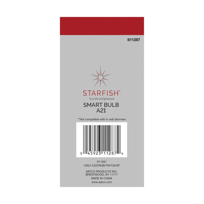 Starfish S11287 - 13 Watts A21 Wifi Smart LED Color-Changing Light Bulb in Detail.