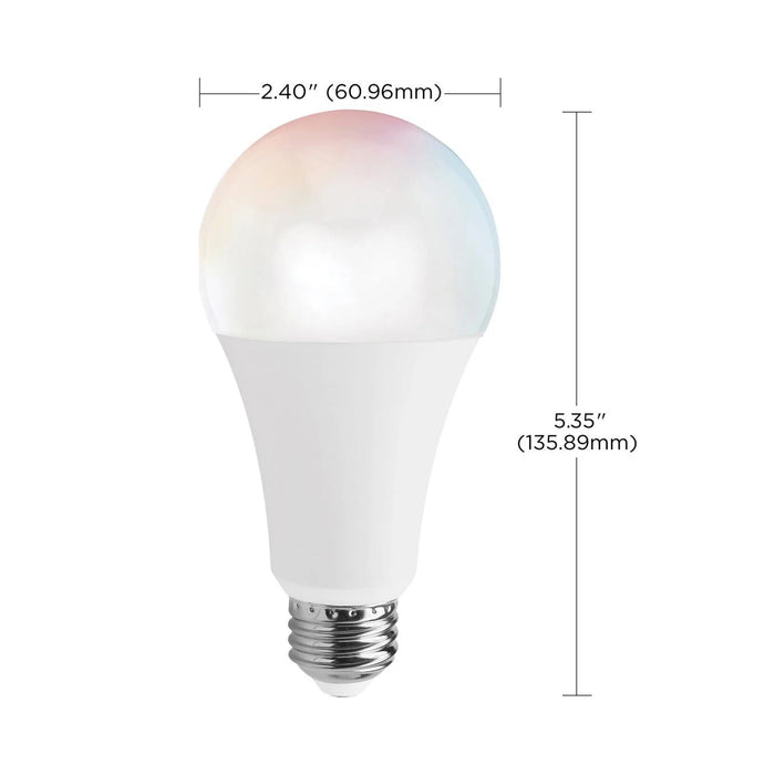 Starfish S11287 - 13 Watts A21 Wifi Smart LED Color-Changing Light Bulb - line drawing.
