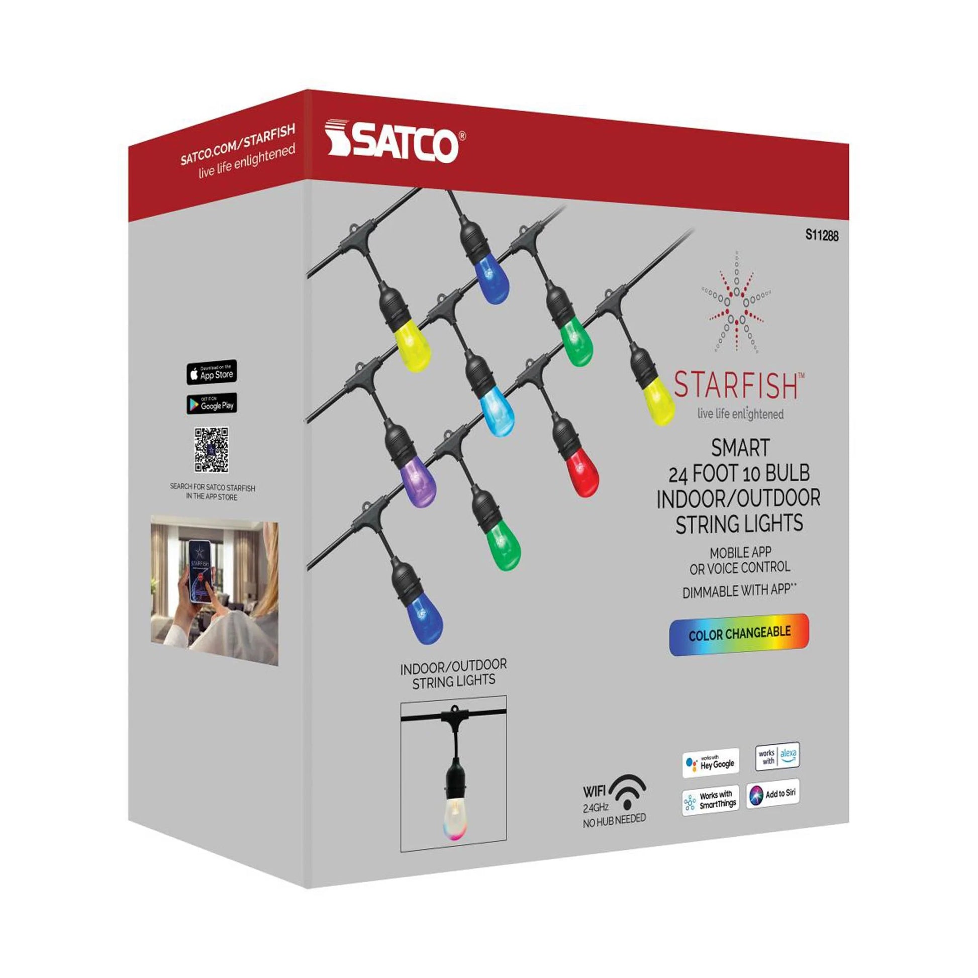 Starfish Wi-Fi Smart RGB And White Tuning LED String Lights in Detail.