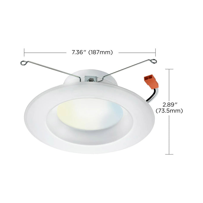Starfish Wifi Smart LED Color-Changing 5-6 Inch Recessed Downlight - line drawing.