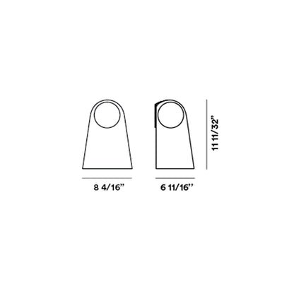 Satellight LED Wall Light - line drawing.