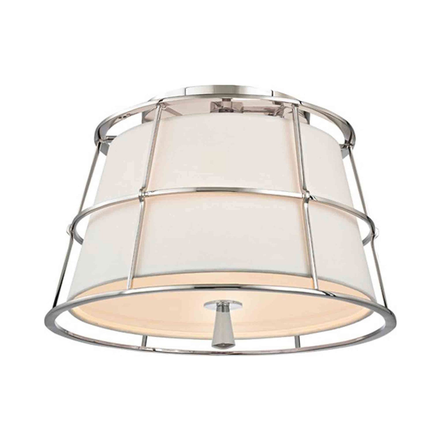 Savona Semi-Flush Mount Ceiling Mount in Polished Nickel.