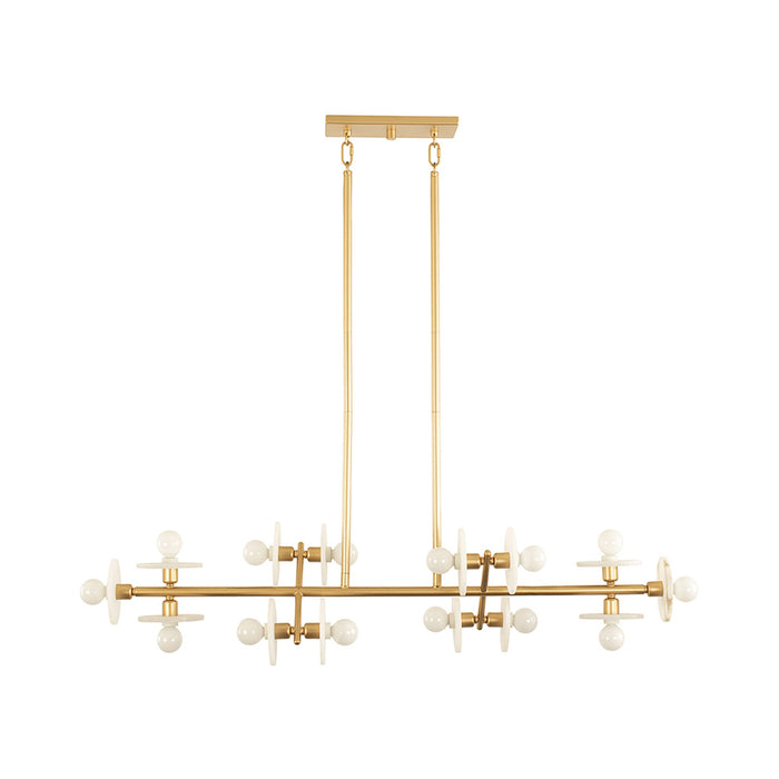 Amani Linear Pendant Light in Gold.