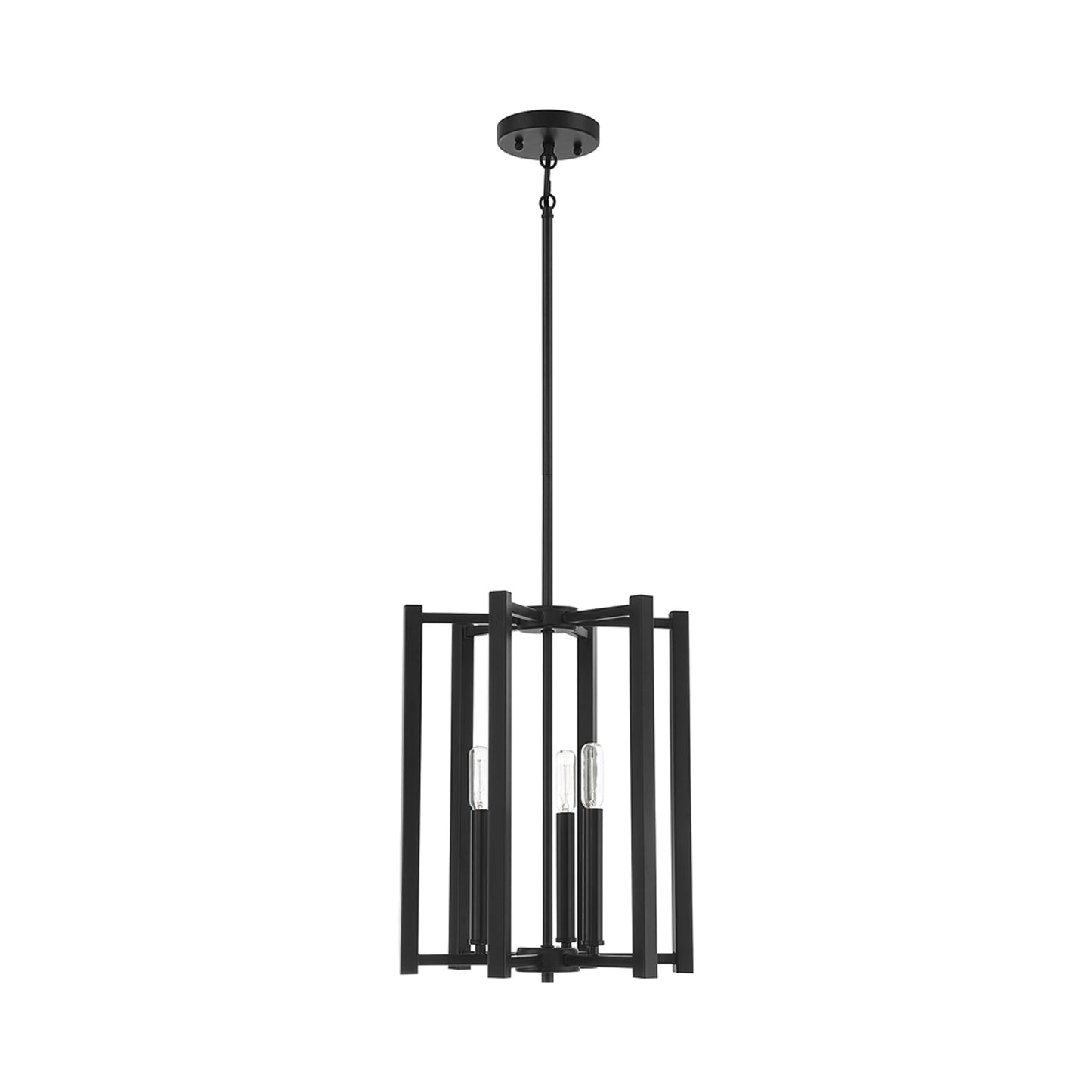 Benson Pendant Light in Matte Black (3-Light).