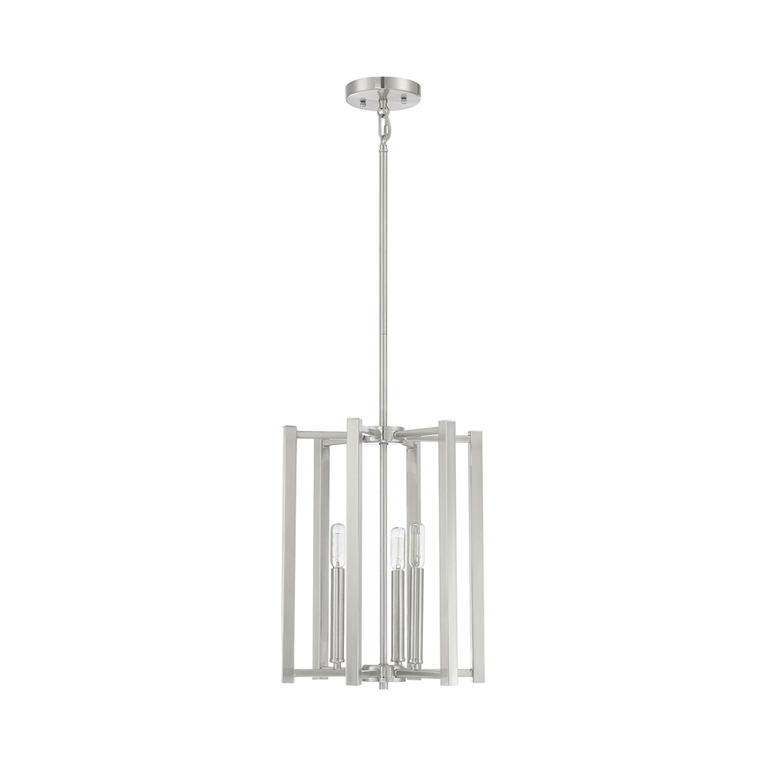 Benson Pendant Light in Satin Nickel (3-Light).