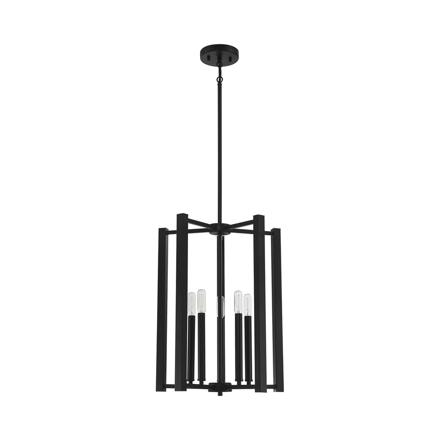 Benson Pendant Light in Matte Black (5-Light).