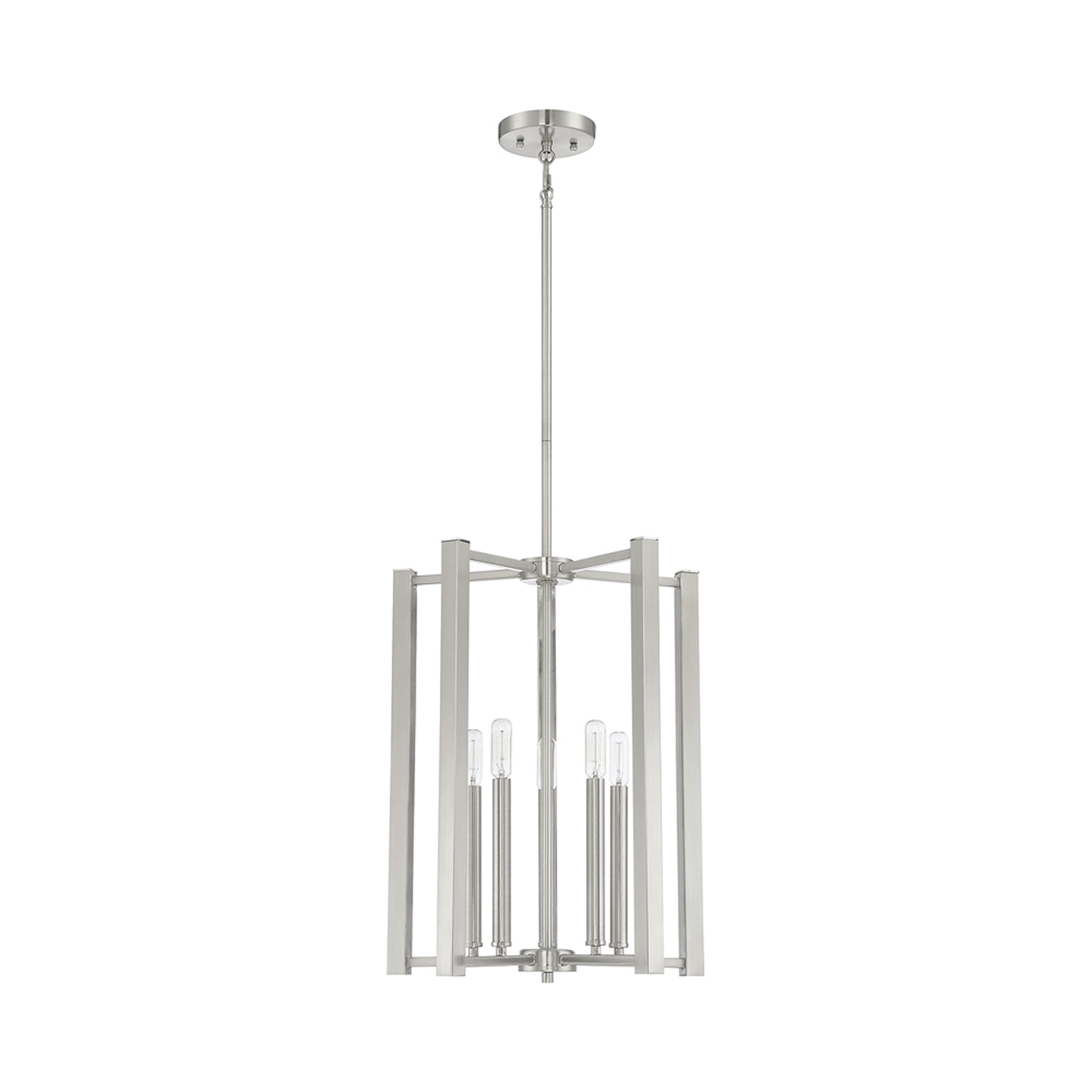 Benson Pendant Light in Satin Nickel (5-Light).