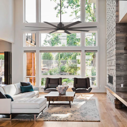 Bluffton LED Ceiling Fan in living room.