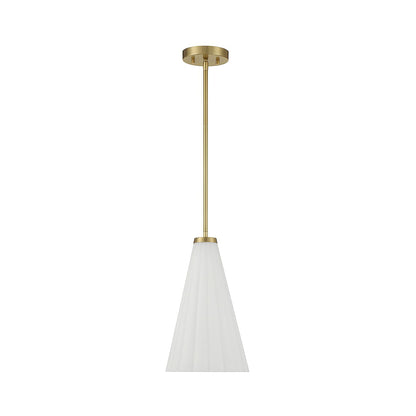 Bristol Pendant Light in Warm Brass.