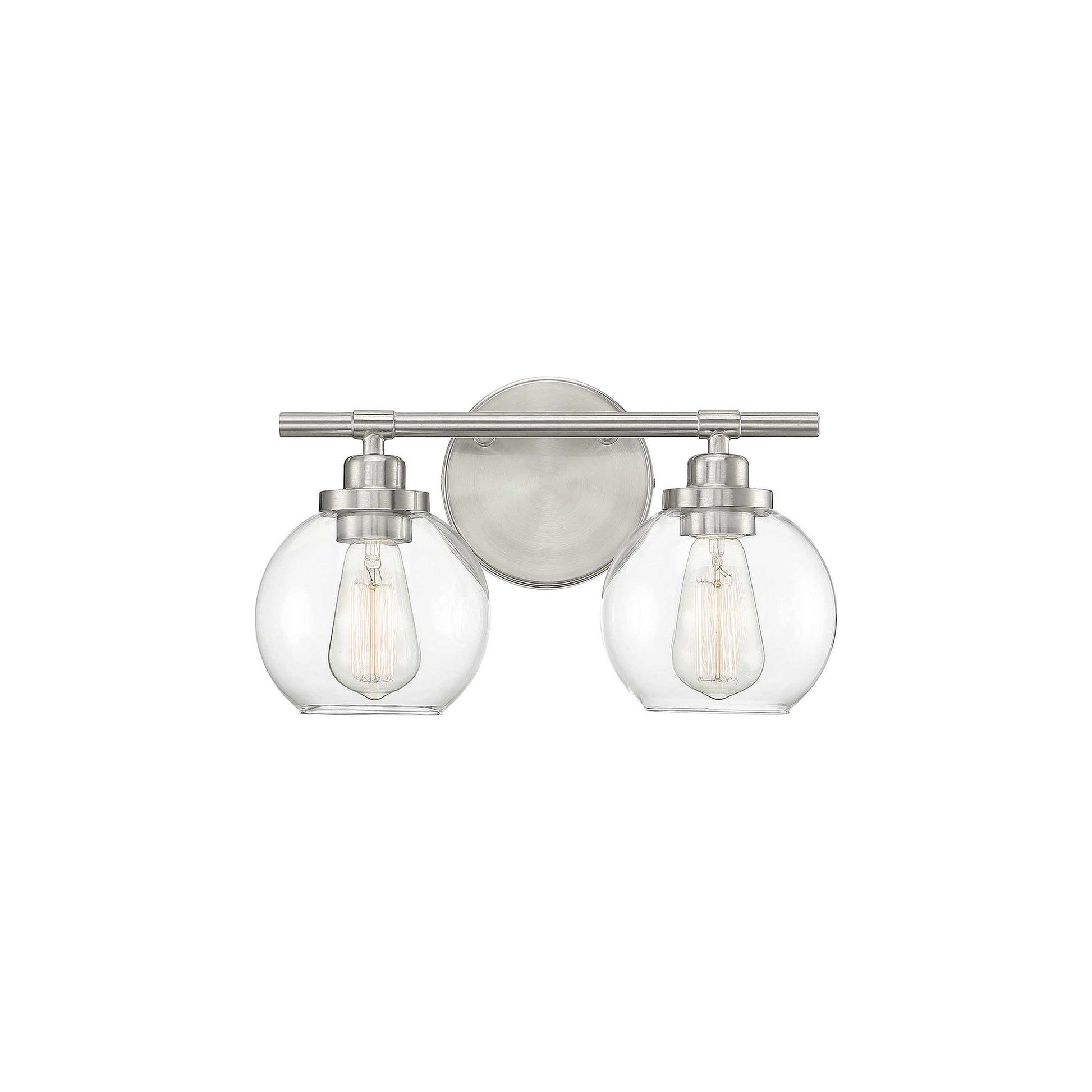 Carson Vanity Wall Light in Satin Nickel (2-Light).
