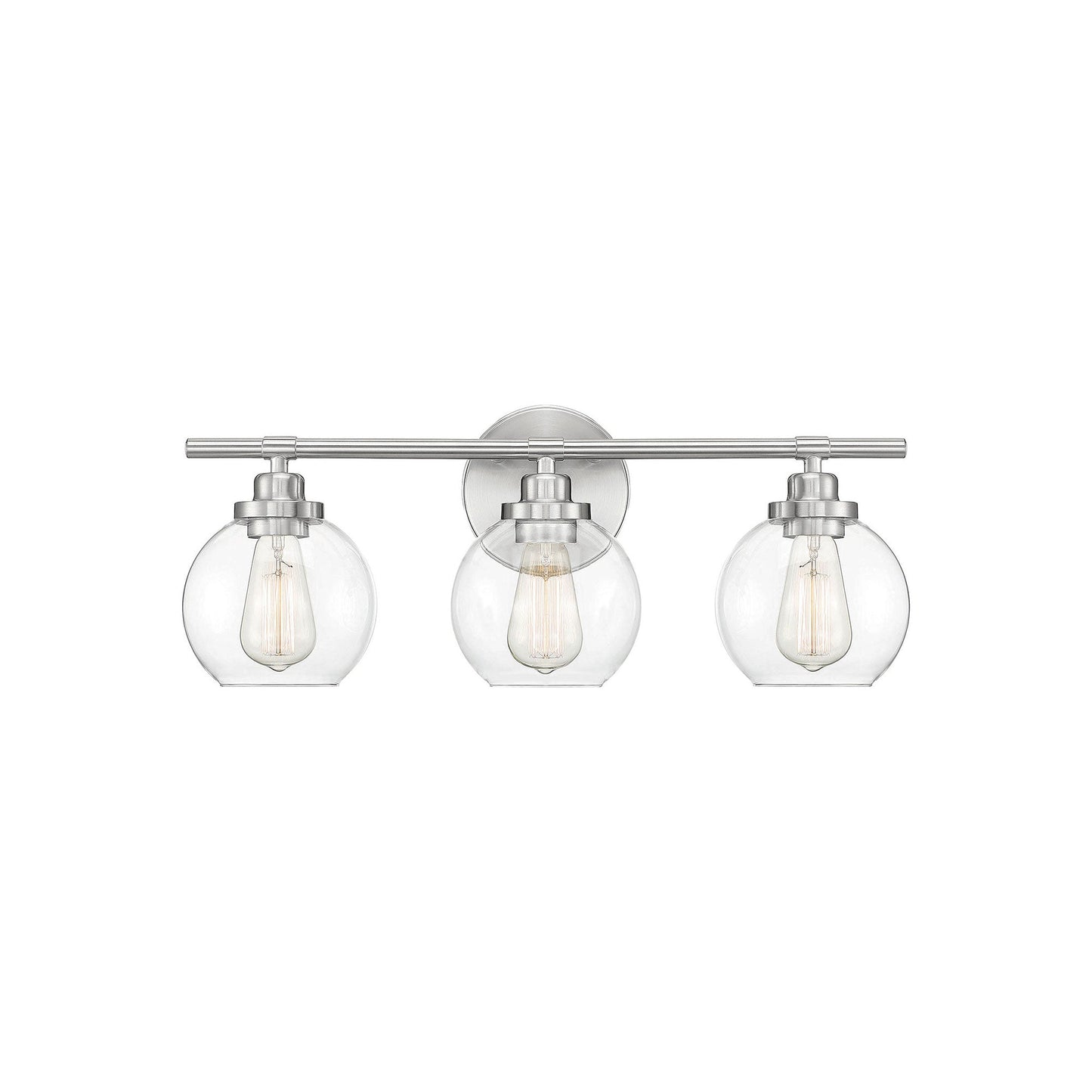 Carson Vanity Wall Light in Satin Nickel (3-Light).