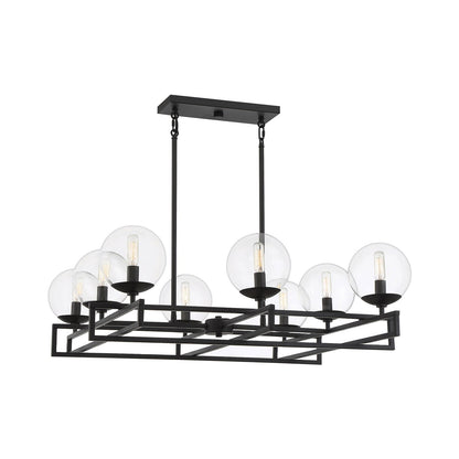 Crosby Linear Pendant Light in Matte Black (30-Inch).