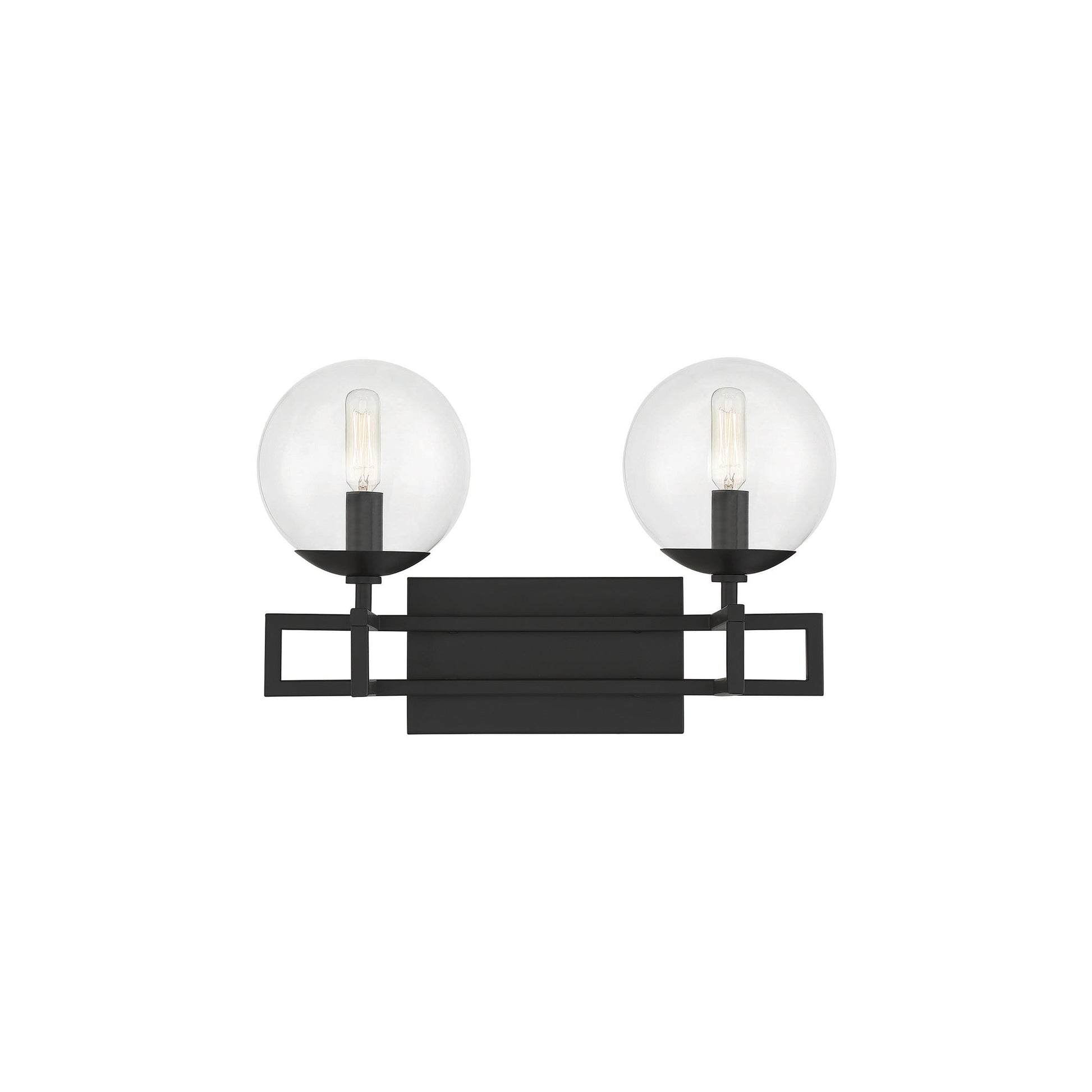 Crosby Vanity Wall Light in Matte Black (2-Light).