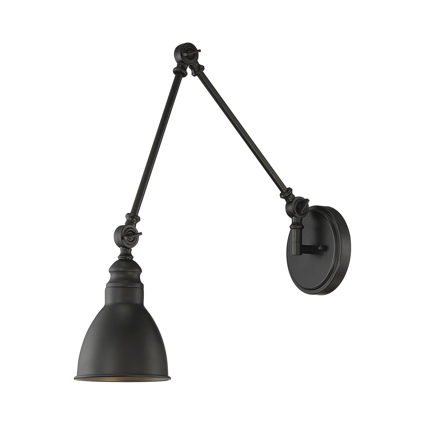 Dakota Adjustable Wall Light in Matte Black.