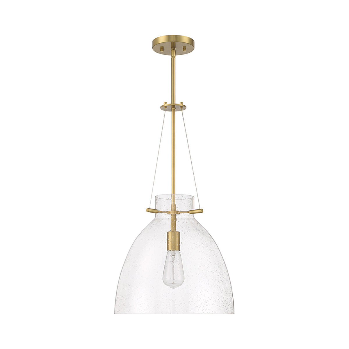 Foster Pendant Light in Warm Brass.