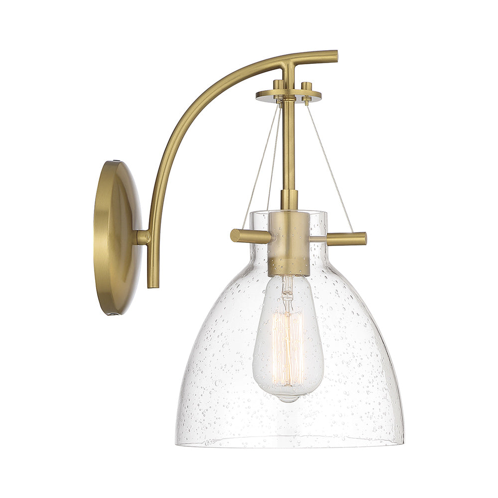 Foster Wall Light in Warm Brass.