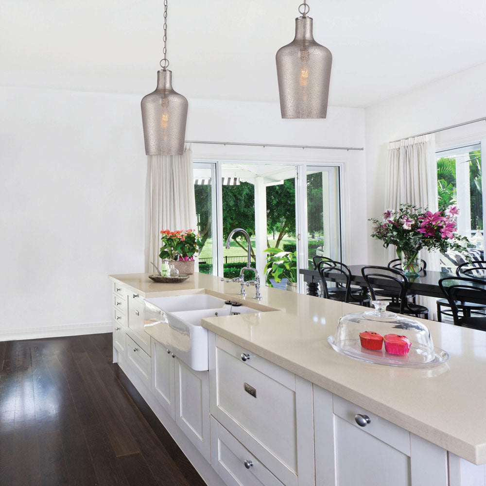 Franklin Pendant Light in living room.