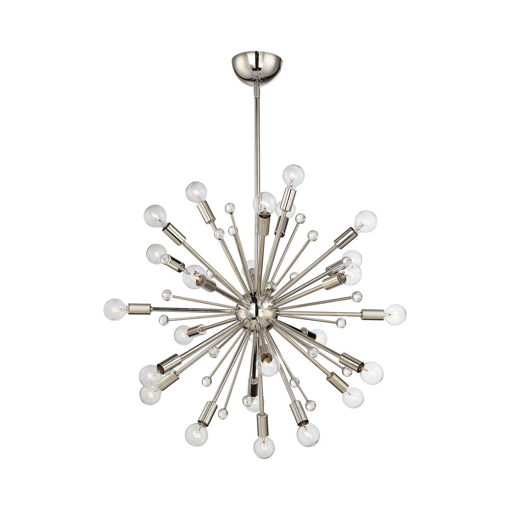Galea Pendant Light in Polished Nickel.