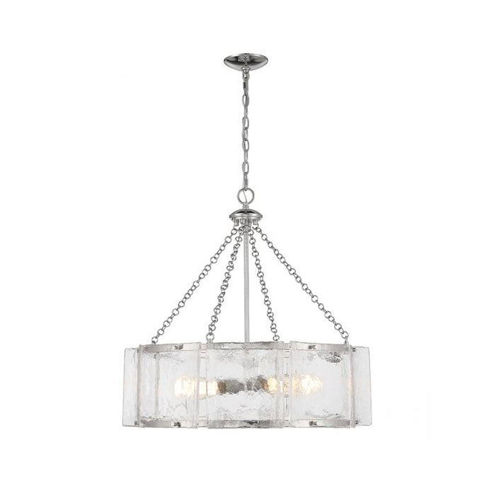 Genry Pendant Light in Polished Nickel.