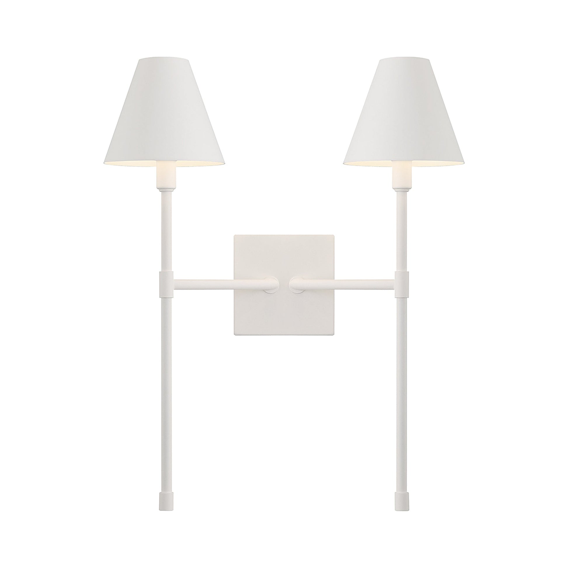 Jefferson Double Wall Light in Bisque White.