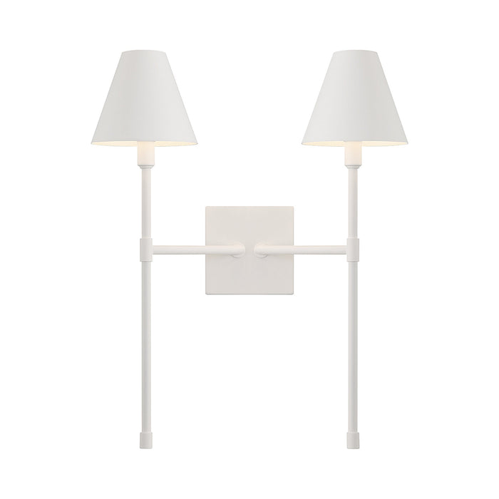 Jefferson Double Wall Light in Bisque White.