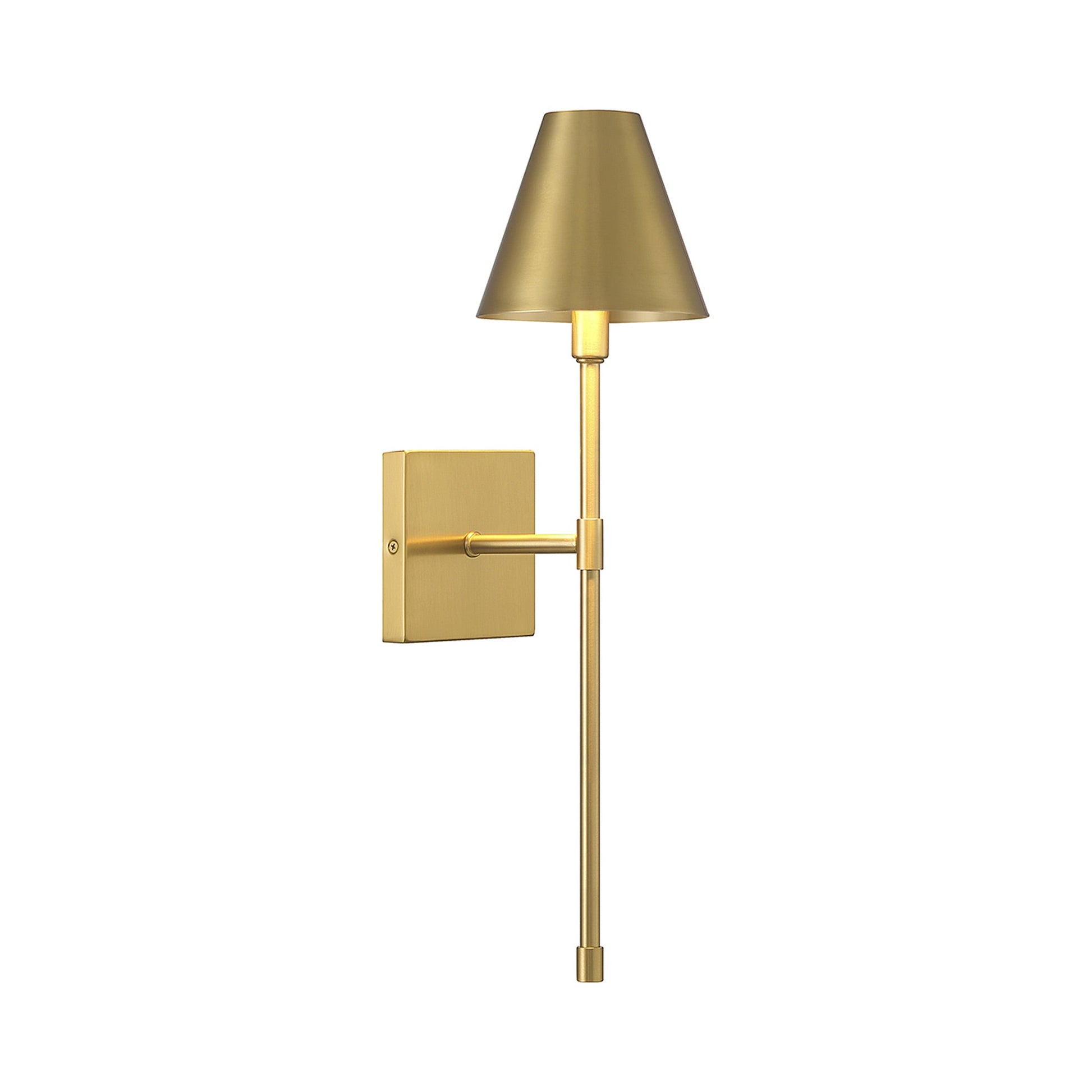 Jefferson Wall Light in Warm Brass.
