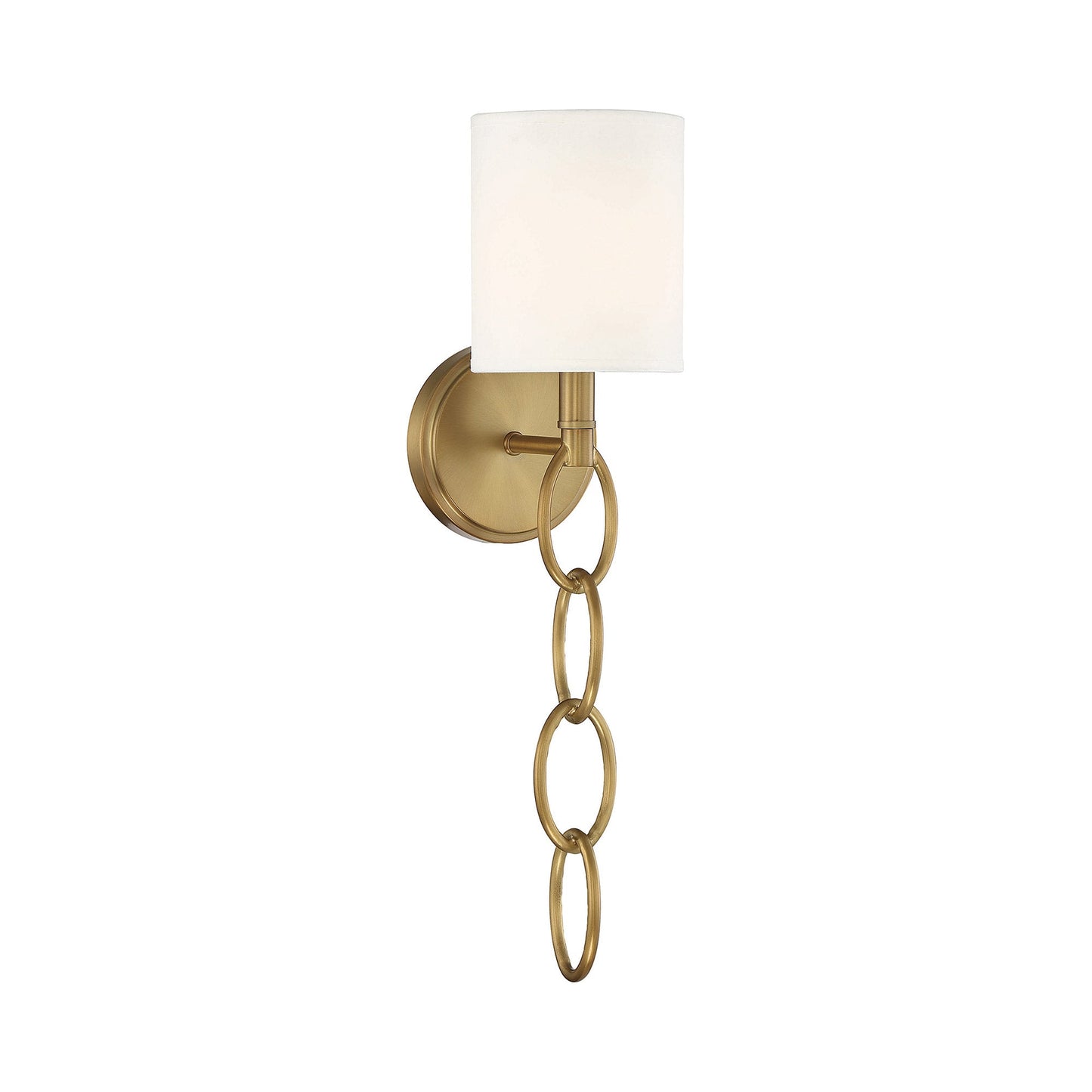 Joffree Wall Light in Warm Brass.