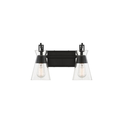 Lakewood Vanity Wall Light in Matte Black (2-Light).