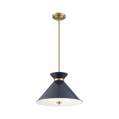 Lamar Pendant Light in Navy Blue.