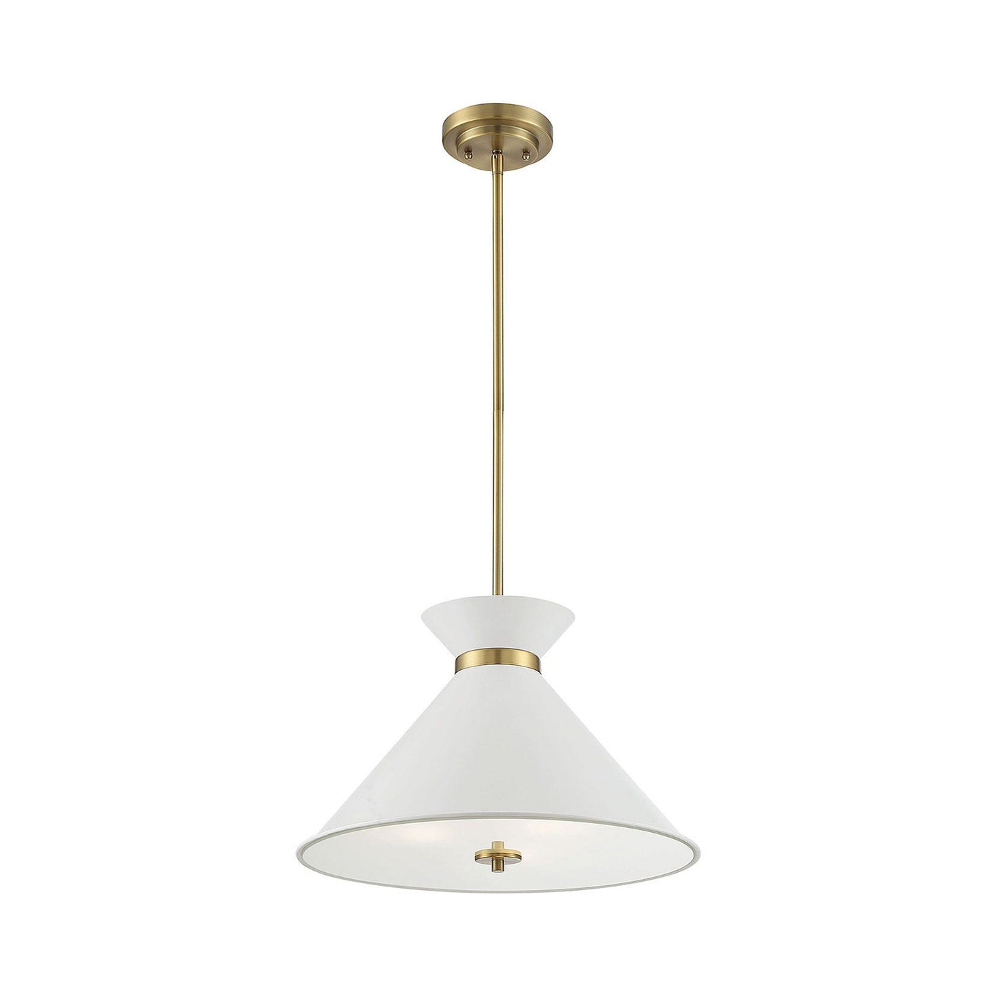 Lamar Pendant Light in White.