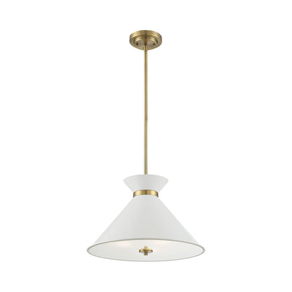 Lamar Pendant Light in White.