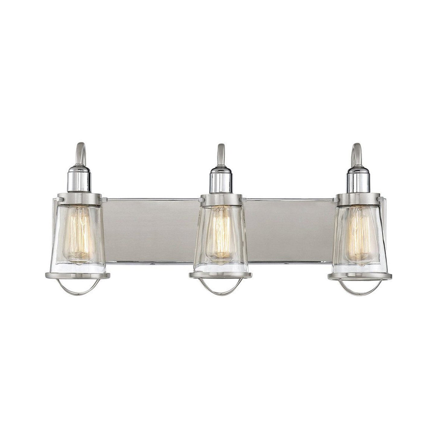 Lansing Vanity Wall Light in Satin Nickel (3-Light).